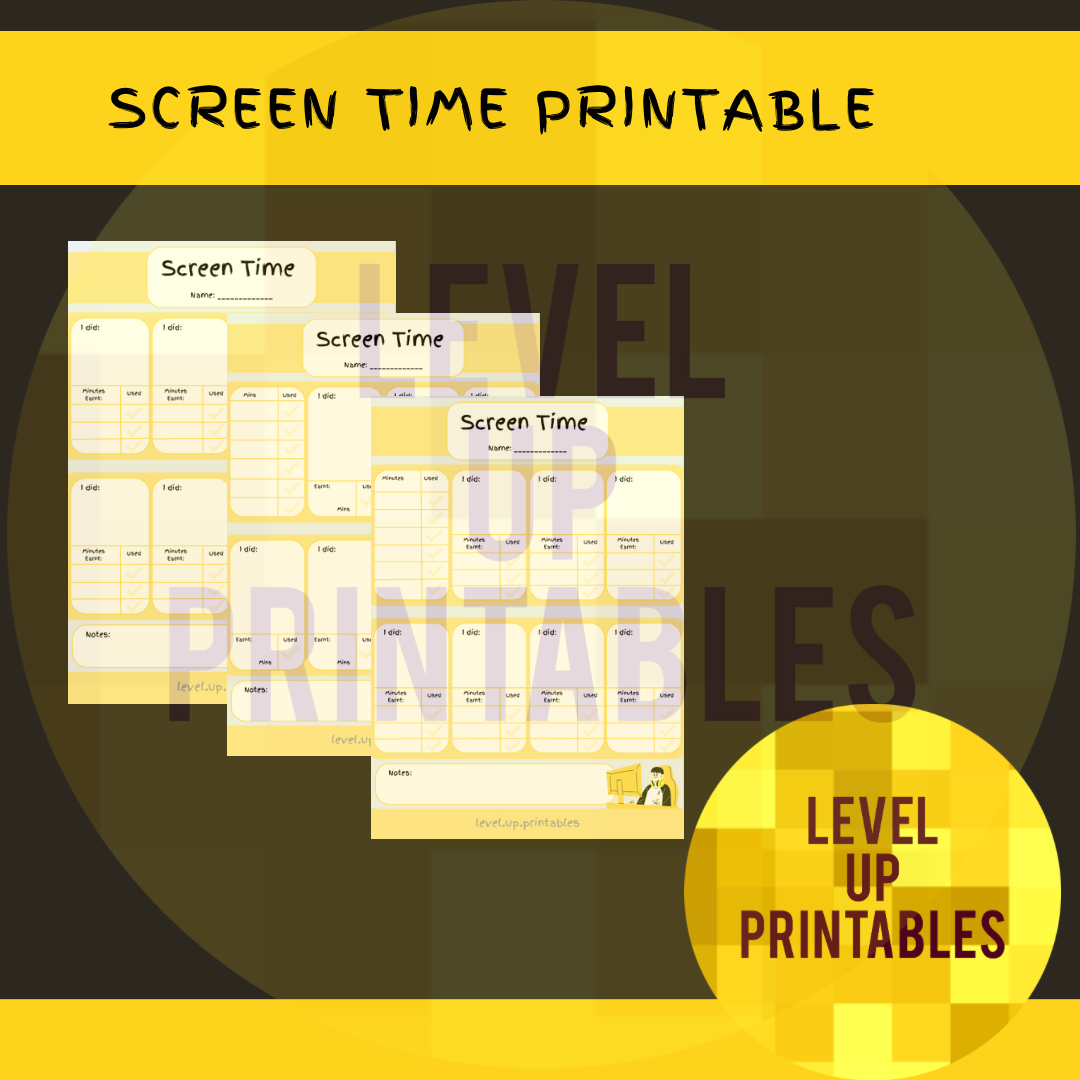 Screen Time Printable