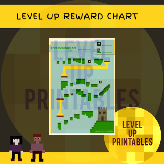 Level Up Printable - Reward Chart - Retro Gaming Style